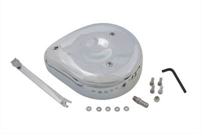 Wyatt Gatling Teardrop Air Cleaner Kit Smooth Chrome - 34-0686