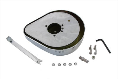 Wyatt Gatling Teardrop Air Cleaner Kit Smooth Chrome - 34-0686