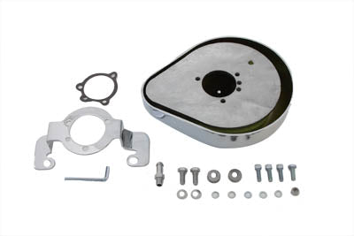 Wyatt Gatling Teardrop Air Cleaner Kit Smooth Chrome - 34-0689