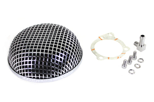 Wyatt Gatling Wyatt Gatling Round Mesh Air Cleaner Chrome - 34-0733