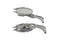 Wyatt Gatling Fireball Mirror Set with Flame Stems Chrome - 34-0786