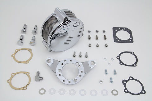 V-Twin Chrome Wyatt Gatling Air Cleaner Assembly - 34-0840
