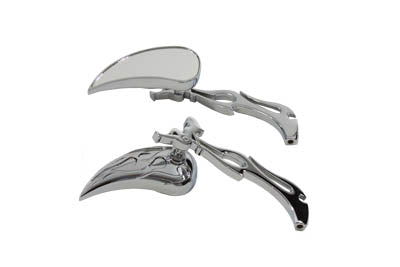 Wyatt Gatling Teardrop Mirror Set Chrome - 34-0885