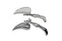 Wyatt Gatling Teardrop Mirror Set Chrome - 34-0885
