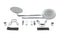 Wyatt Gatling Round Mirror Set Chrome - 34-0995