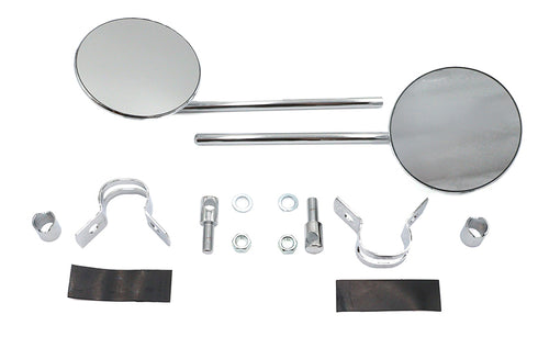 Wyatt Gatling Round Mirror Set Chrome - 34-0995
