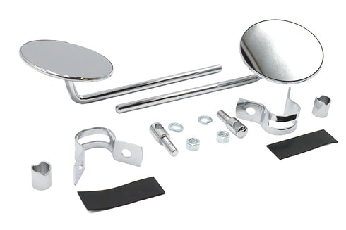 Wyatt Gatling Round Mirror Set Chrome - 34-0995