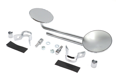 Wyatt Gatling Round Mirror Set Chrome - 34-0995