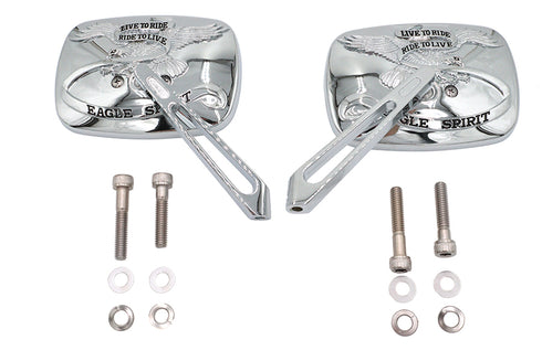 Wyatt Gatling Chrome Eagle Spirit Mirror Set - 34-1069
