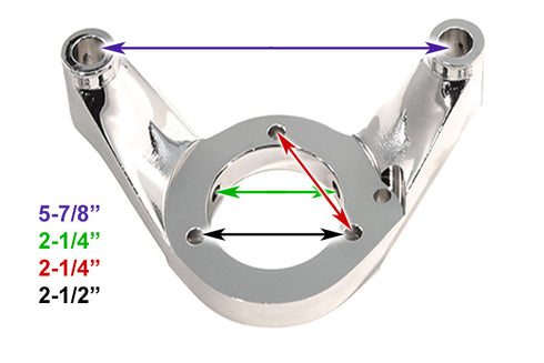 Wyatt Gatling Air Cleaner Bracket Kit Chrome Billet - 34-1179