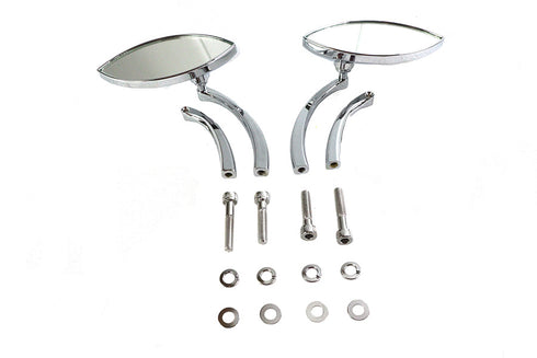 Wyatt Gatling Eagle Eye Mirror Set Billet Chrome - 34-1212