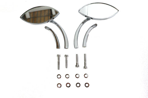Wyatt Gatling Eagle Eye Mirror Set Billet Chrome - 34-1212