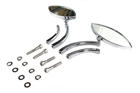 Wyatt Gatling Eagle Eye Mirror Set Billet Chrome - 34-1212