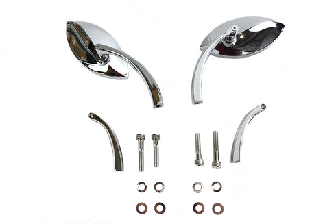 Wyatt Gatling Eagle Eye Mirror Set Billet Chrome - 34-1212