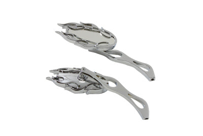 Wyatt Gatling Fireball Mirror Set Chrome - 34-1245