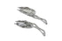 Wyatt Gatling Fireball Mirror Set Chrome - 34-1245