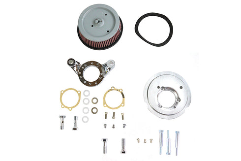 Wyatt Gatling Hi-Flow Air Cleaner Backing Plate Kit Chrome - 34-1257