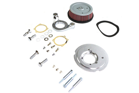 Wyatt Gatling Hi-Flow Air Cleaner Backing Plate Kit Chrome - 34-1257