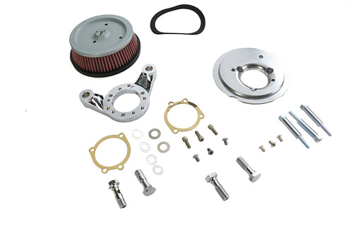 Wyatt Gatling Hi-Flow Air Cleaner Backing Plate Kit Chrome - 34-1257