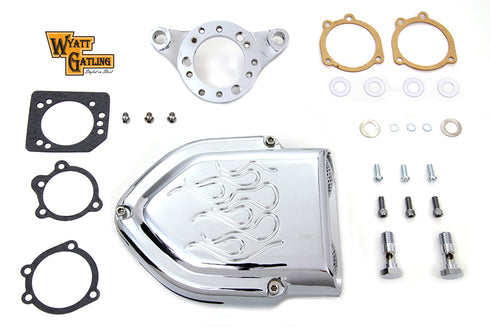 V-Twin Chrome Wyatt Gatling Air Cleaner Assembly - 34-1367