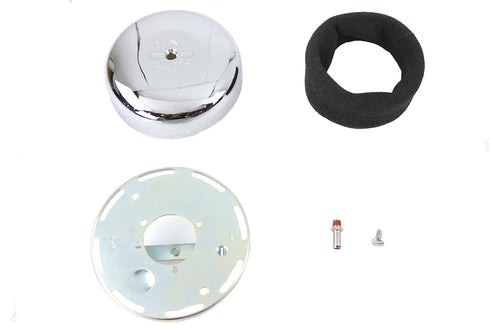 Wyatt Gatling 7 inch Round Air Cleaner Chrome - 34-1373