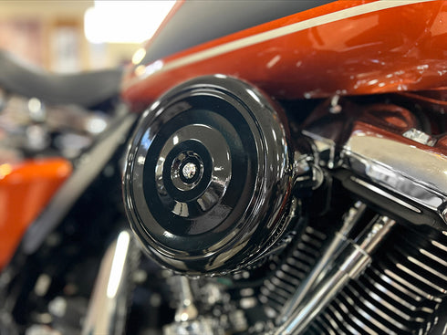 Wyatt Gatling Black Round Bobbed Style 7 inch Air Cleaner Cover - 34-1380