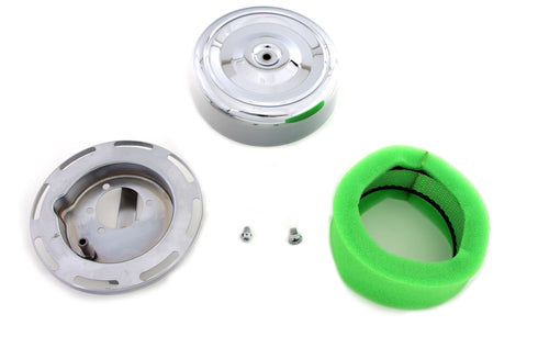 Wyatt Gatling 7 inch Round Air Cleaner Chrome - 34-1392