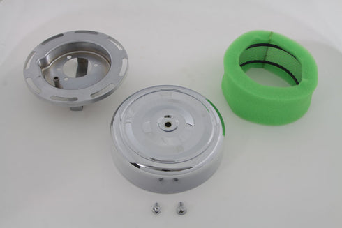 Wyatt Gatling 7 inch Round Air Cleaner Chrome - 34-1392