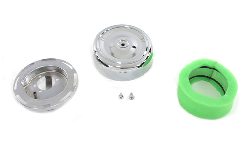 Wyatt Gatling 7 inch Round Air Cleaner Chrome - 34-1392