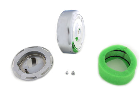 Wyatt Gatling 7 inch Round Air Cleaner Chrome - 34-1392