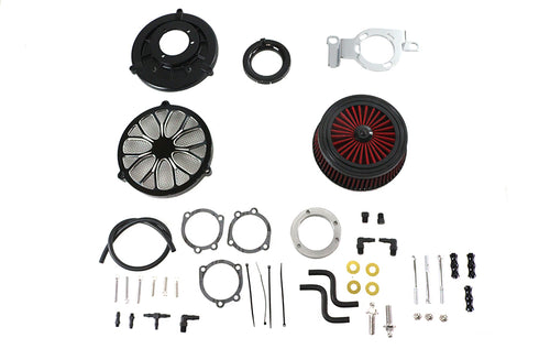 Wyatt Gatling Extreme Billet Air Cleaner Kit Heathen Style Black - 34-1404