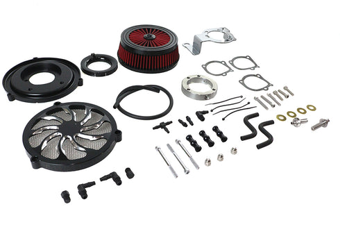 Wyatt Gatling Extreme Billet Air Cleaner Kit Torque Style Black - 34-1406
