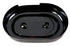 V-Twin Oval Air Cleaner Cover Black - 34-1468