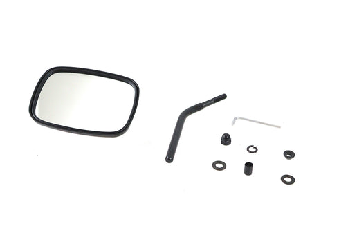 V-Twin Black Replica Swivel Mirror with Short Stem - 34-1470