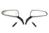 Wyatt Gatling Gloss Black Tribal Teardrop Mirrors with Billet Stems - 34-1542