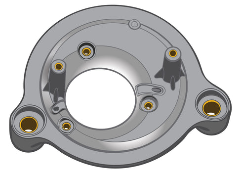 V-Twin 160mm Teardrop Air Cleaner Backing Plate - 34-1547