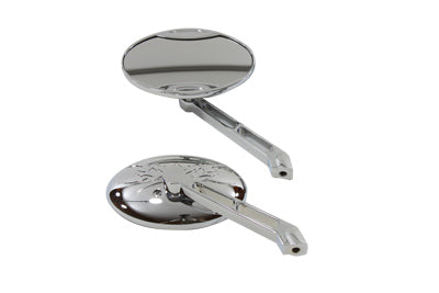 Wyatt Gatling Oval Mirror Set Chrome - 34-1575