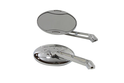 Wyatt Gatling Oval Mirror Set Chrome - 34-1575
