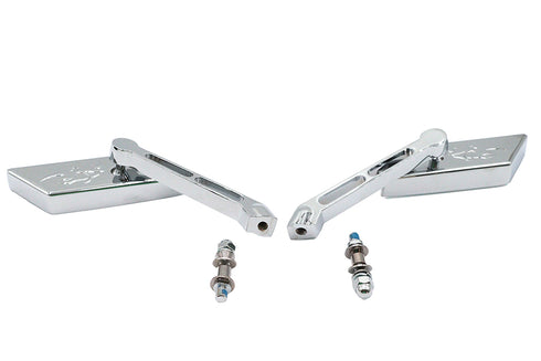 Wyatt Gatling Parallelogram Mirror Set Chrome - 34-1577