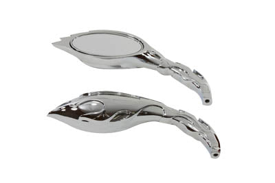 Wyatt Gatling Flame Mirror Set Chrome - 34-1588