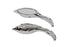 Wyatt Gatling Flame Mirror Set Chrome - 34-1588