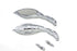 Wyatt Gatling Flame Mirror Set Chrome - 34-1588