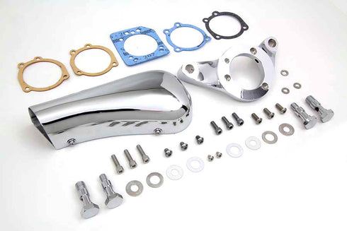 V-Twin Chrome Wyatt Gatling Breather Snoot Assembly - 34-1619