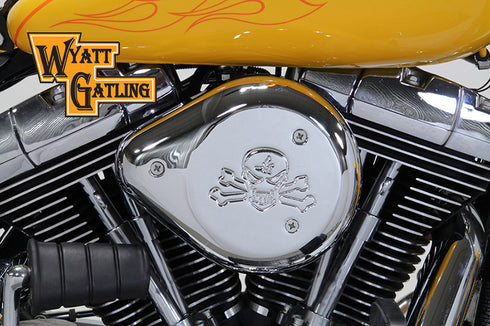 V-Twin Chrome Wyatt Gatling Air Cleaner Assembly - 34-1624