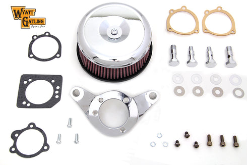 V-Twin Chrome Wyatt Gatling Air Cleaner Assembly - 34-1634