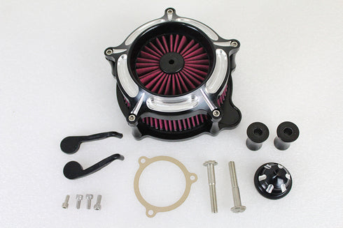Wyatt Gatling Exposed Filter Air Cleaner Kit Black - 34-1673
