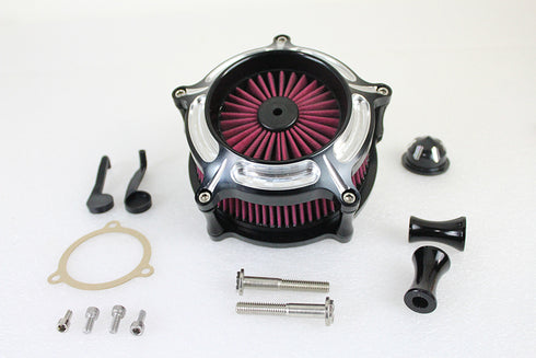 Wyatt Gatling Exposed Filter Air Cleaner Kit Black - 34-1673