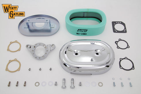 V-Twin Chrome Wyatt Gatling Air Cleaner Assembly - 34-1686