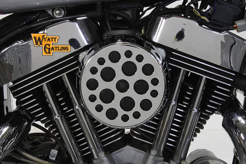 V-Twin Chrome Wyatt Gatling Air Cleaner Assembly - 34-1698