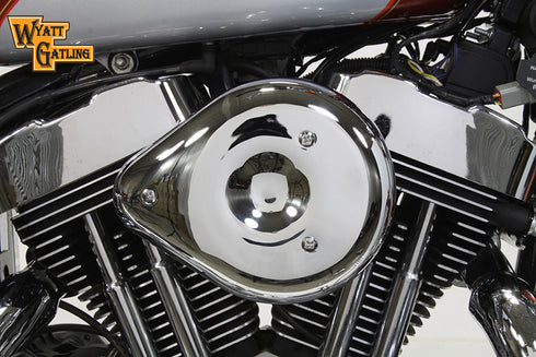 V-Twin Chrome Wyatt Gatling Air Cleaner Assembly - 34-1700
